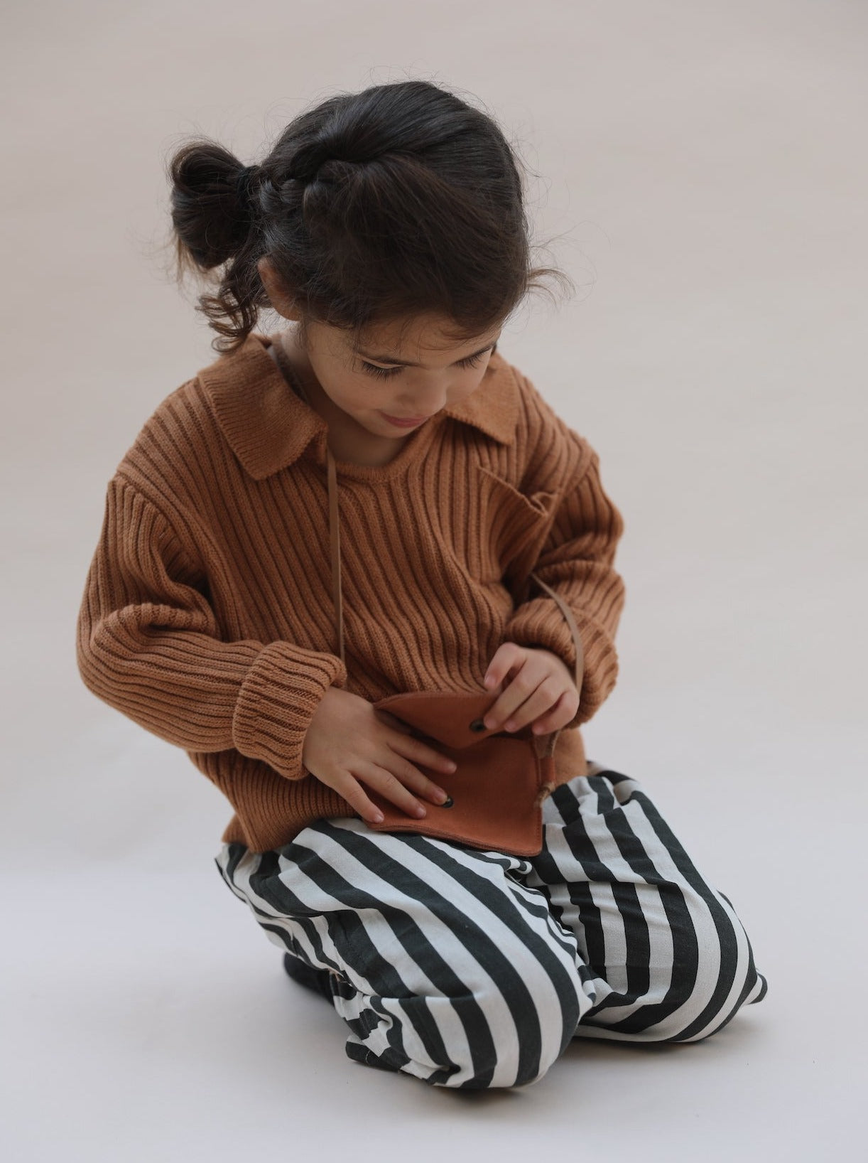 Oversized Collar Knit Sweater / Copper