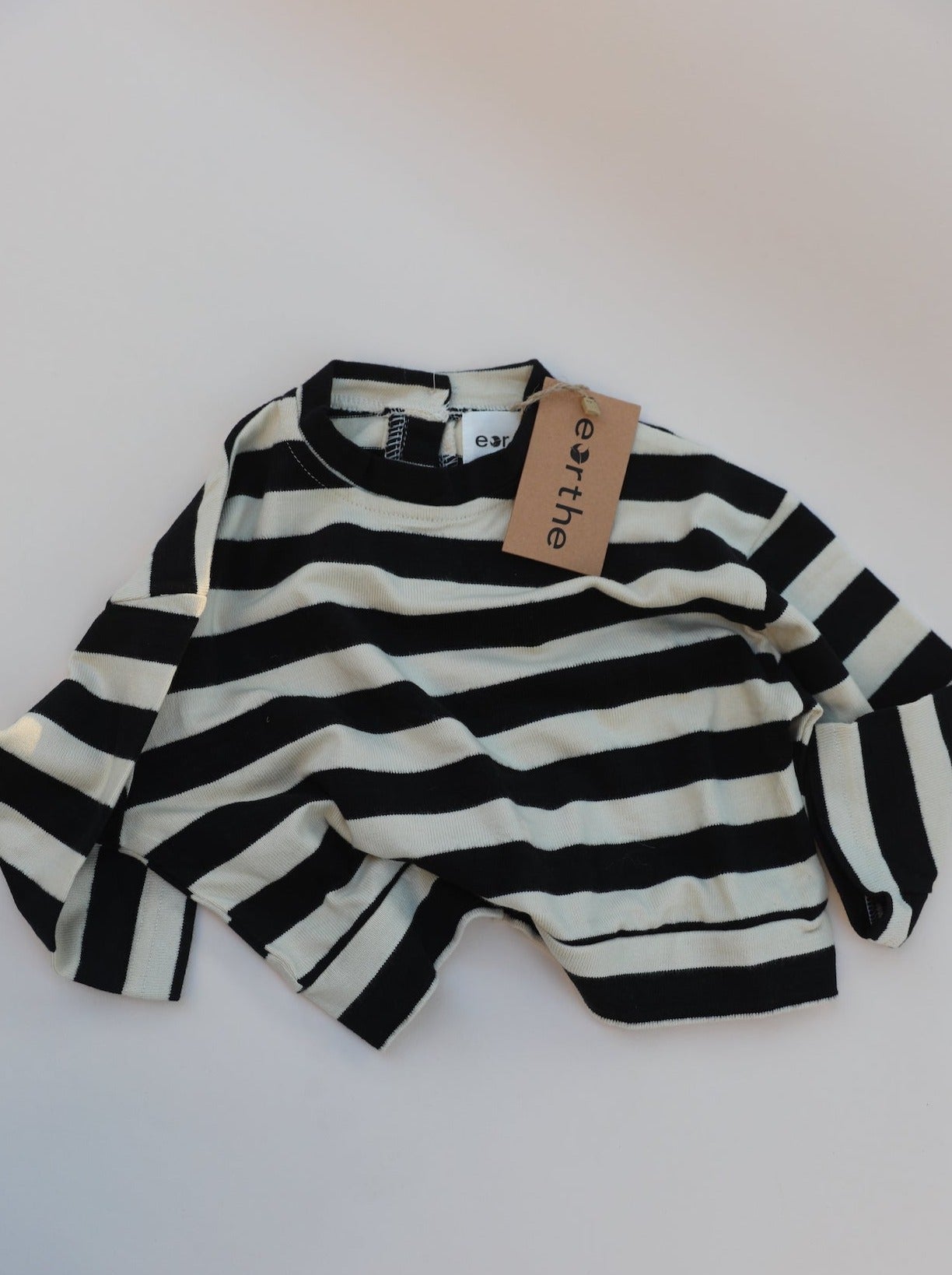 Striped Knit Tee / Black