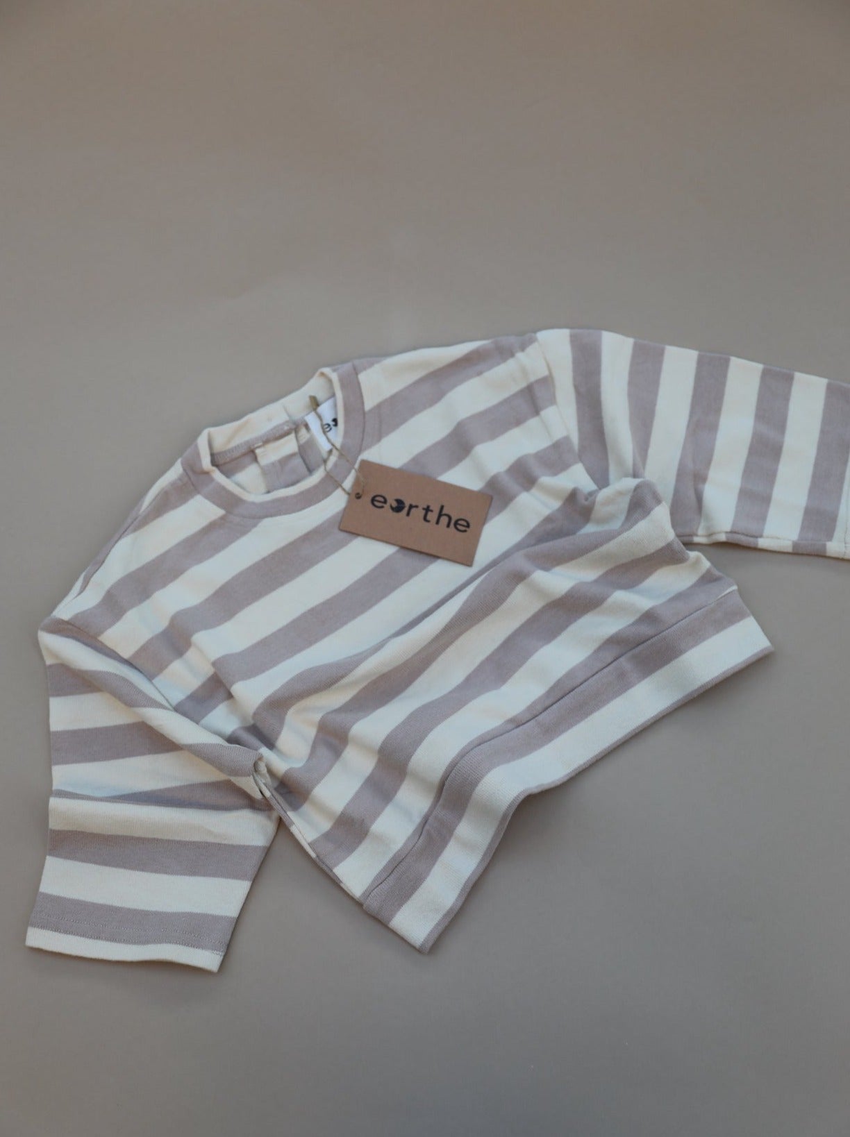 Striped Knit Tee / Mauve