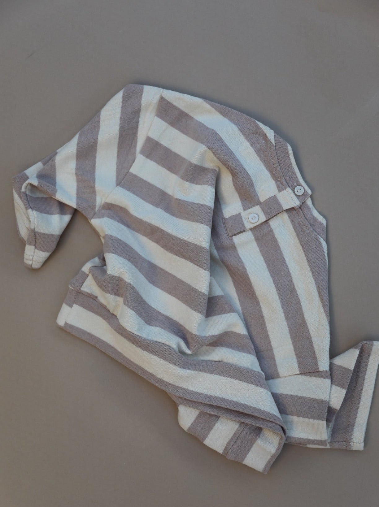 Striped Knit Tee / Mauve