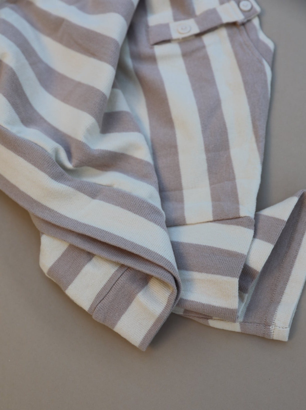 Striped Knit Tee / Mauve