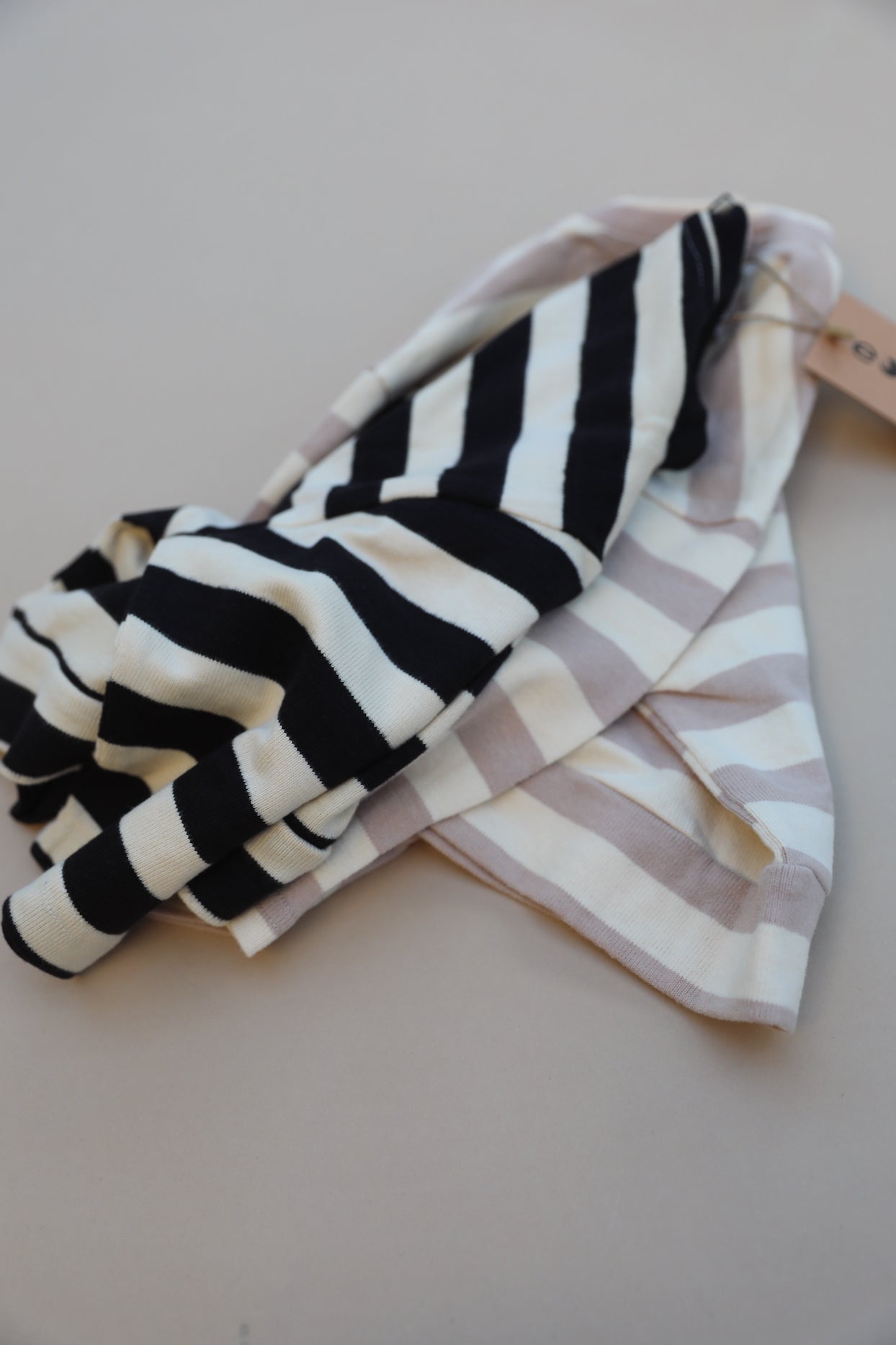 Striped Knit Tee / Mauve