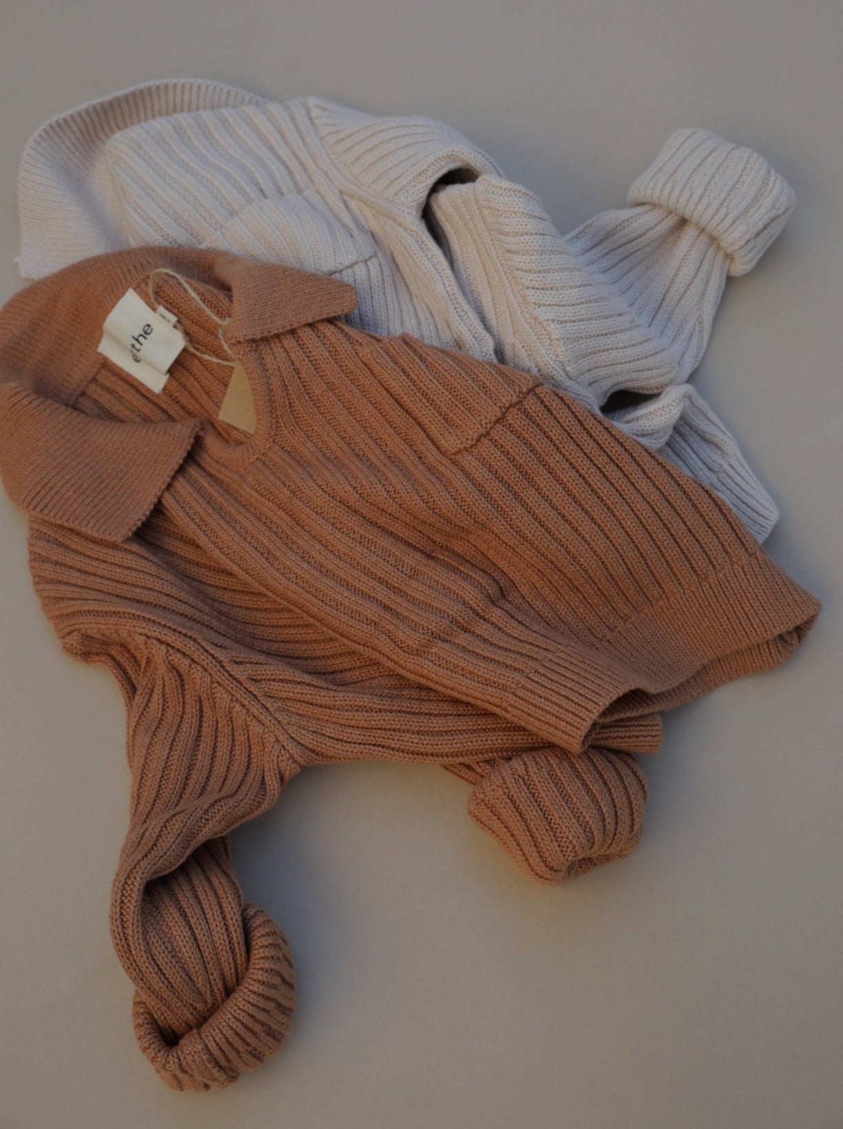 Oversized Collar Knit Sweater / Copper