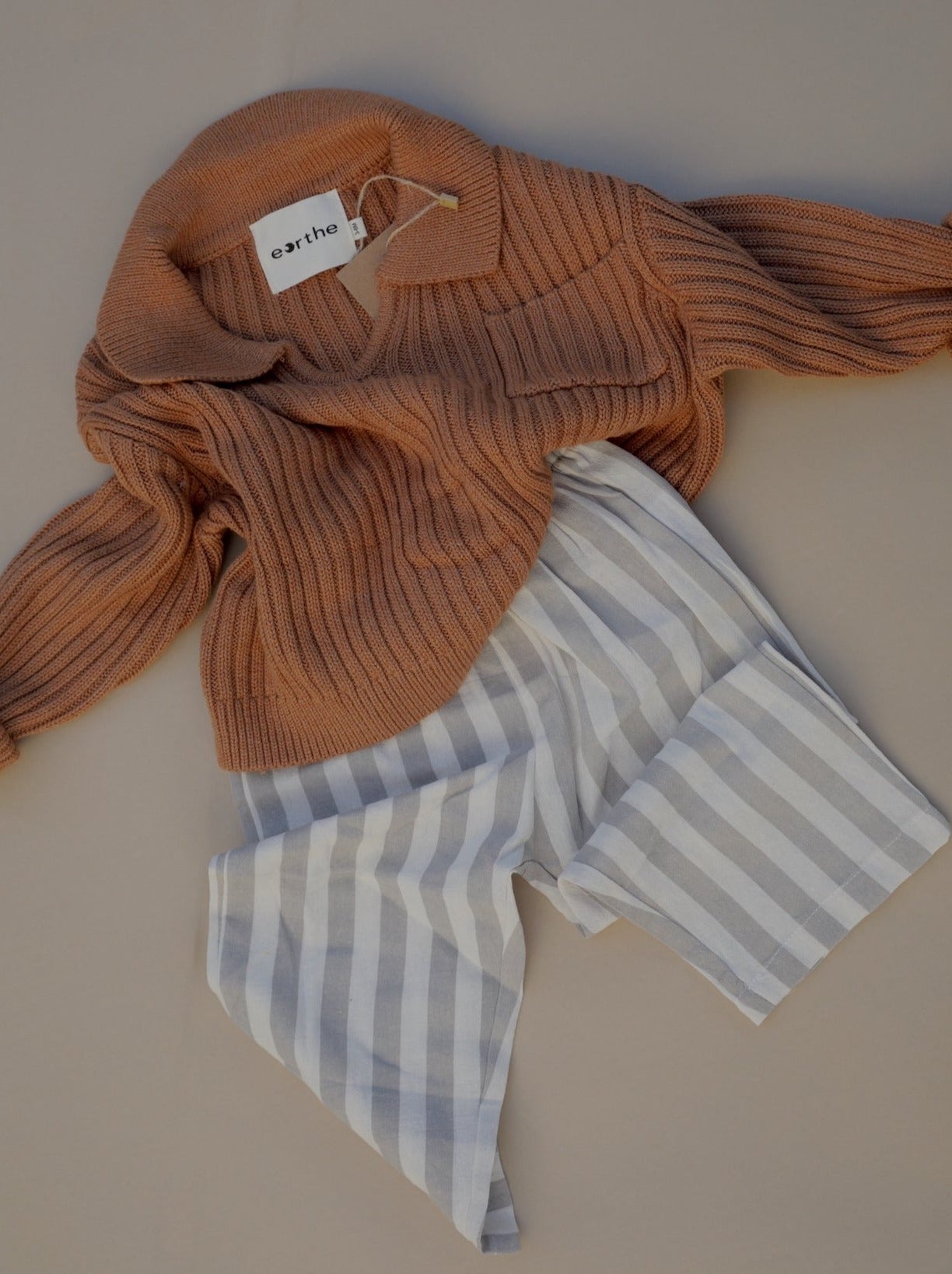 Striped Linen Pants / Stone
