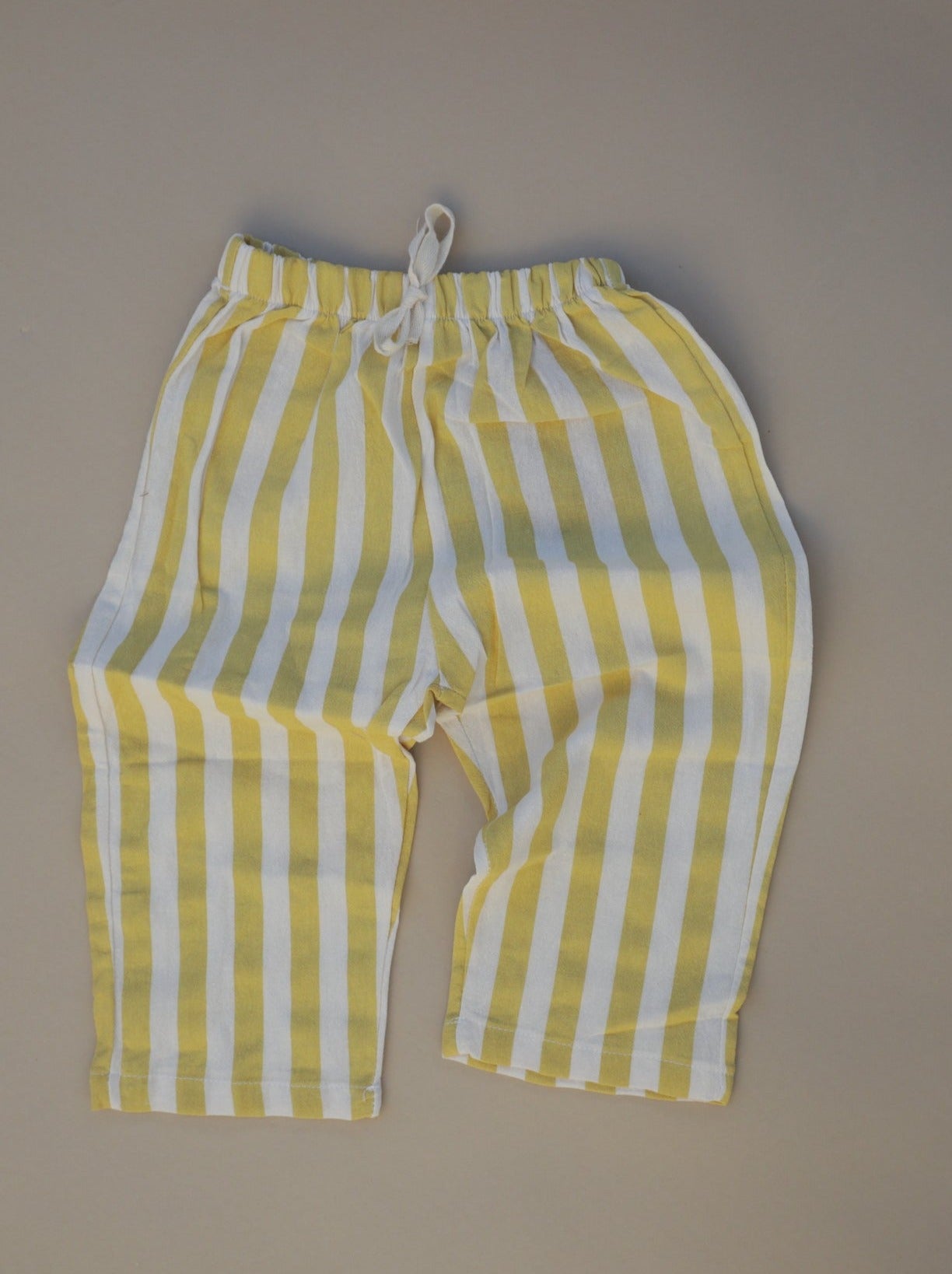 Striped Linen Pants / Yellow