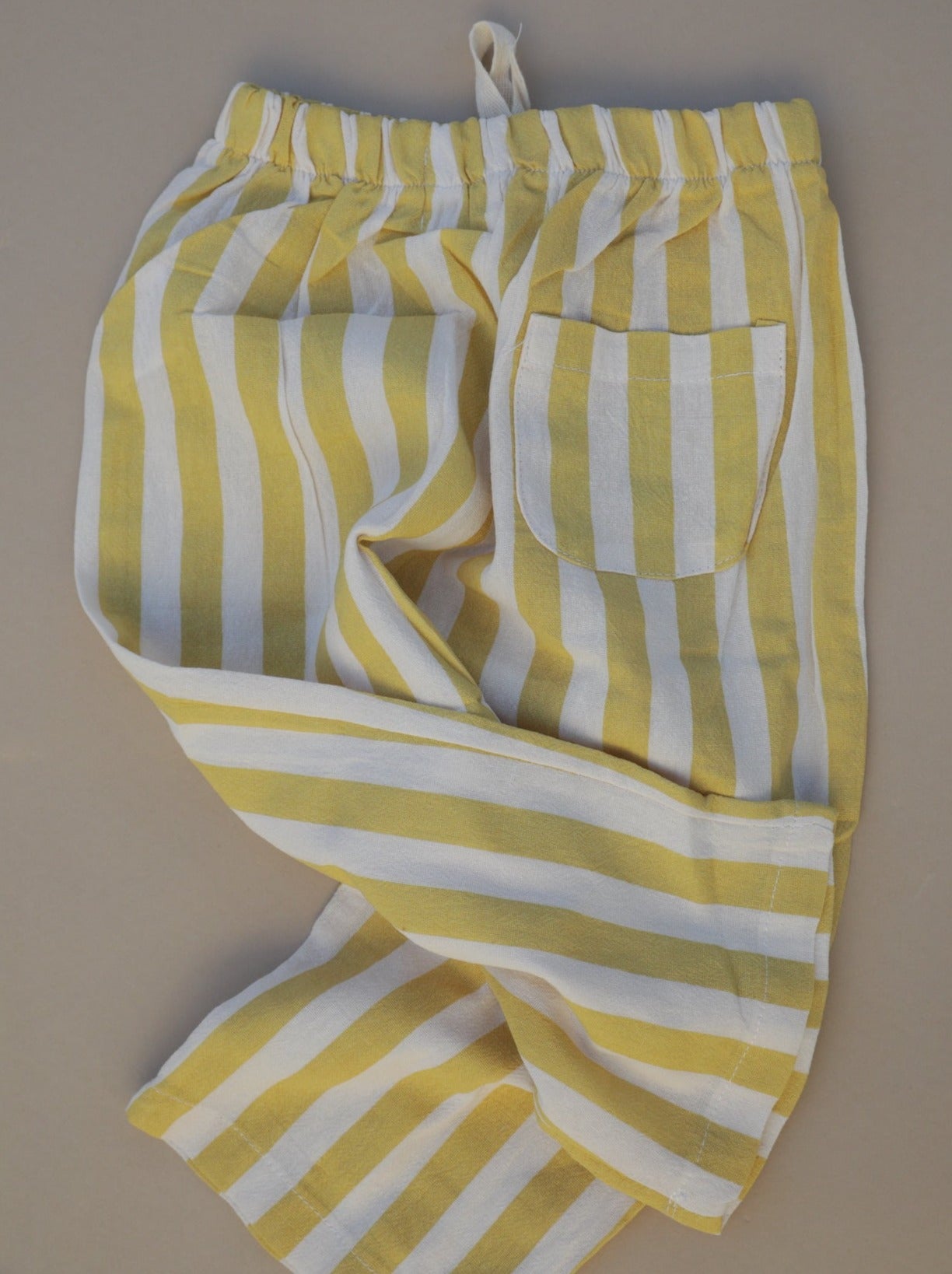 Striped Linen Pants / Yellow