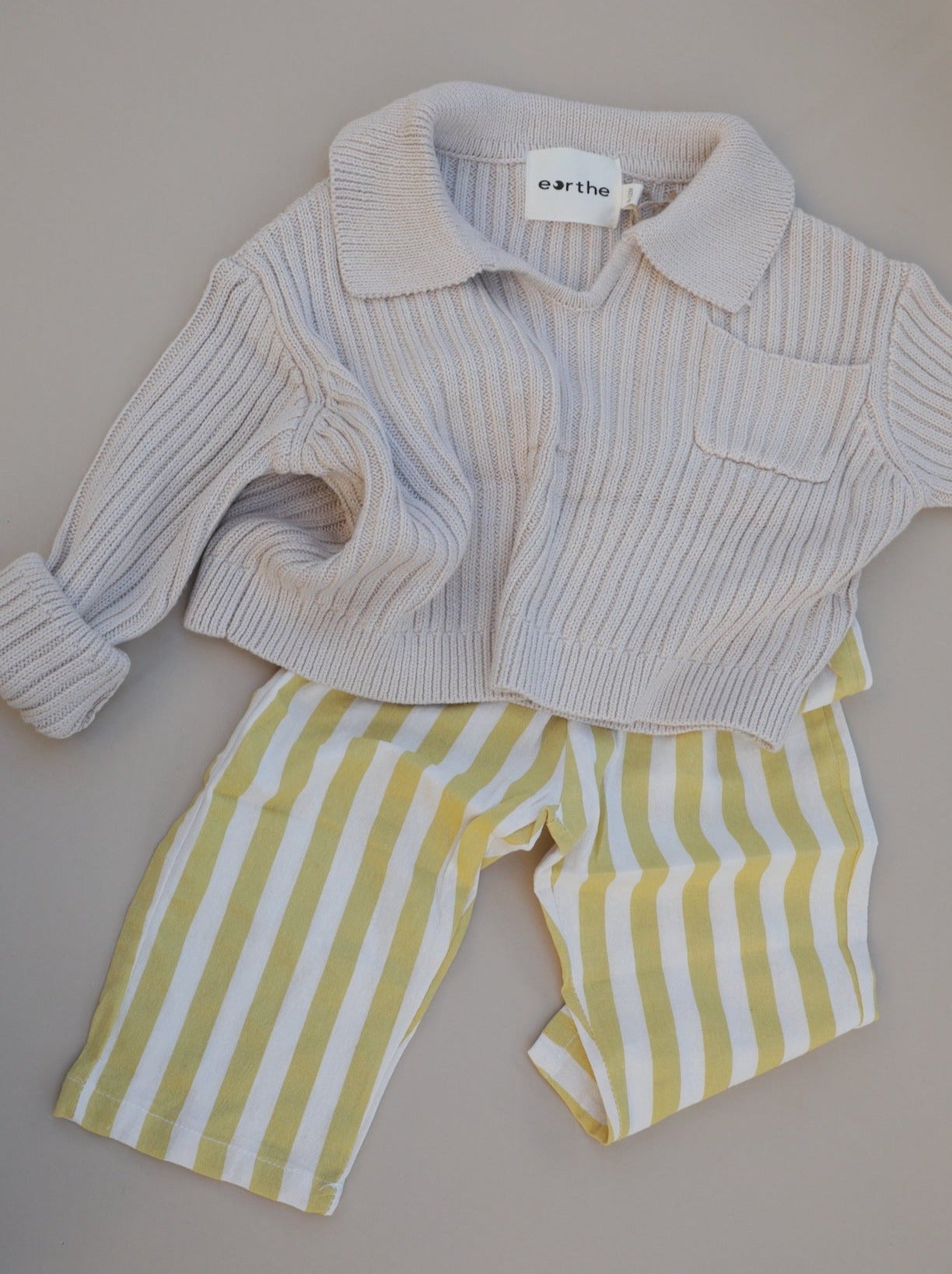 Striped Linen Pants / Yellow