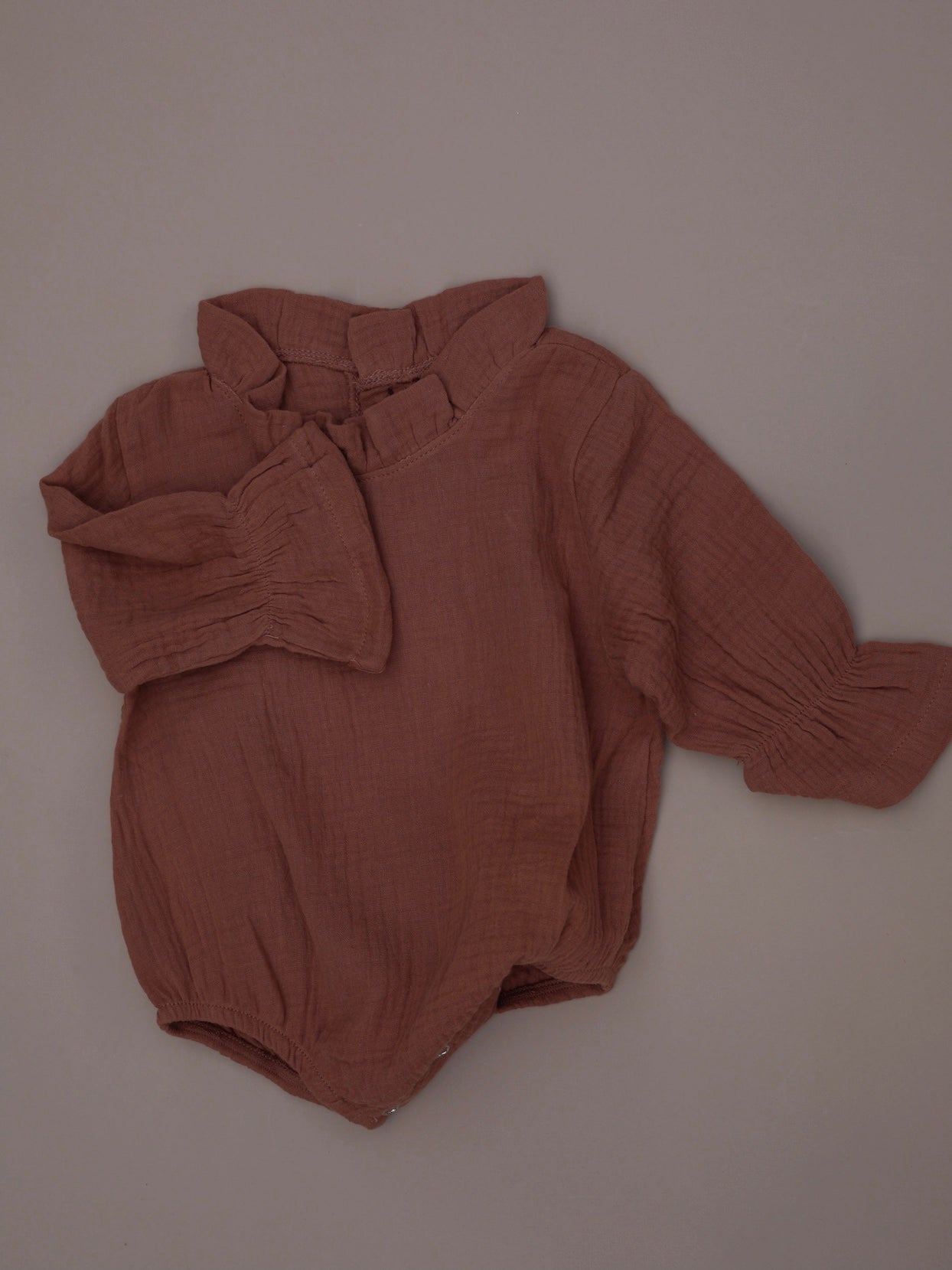 muslin romper / cider