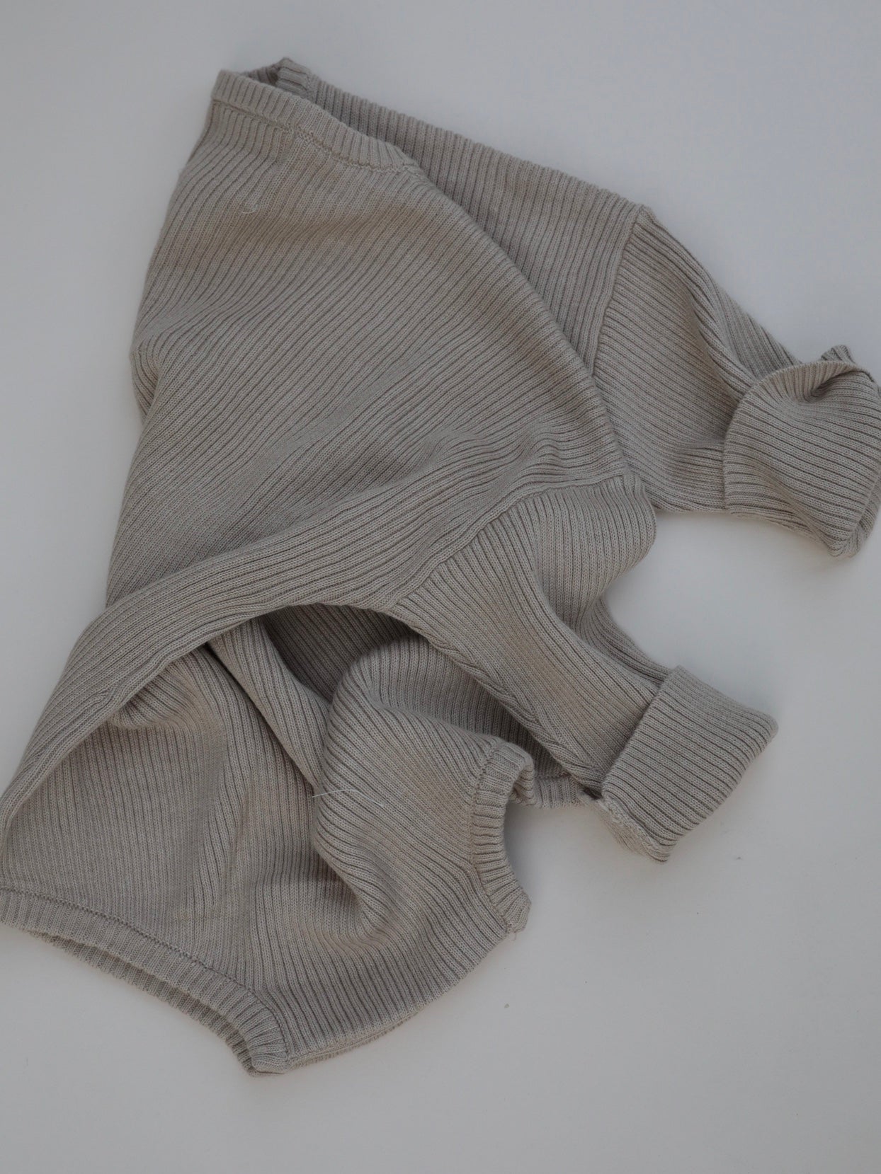 Oversized Knit Romper / Oat