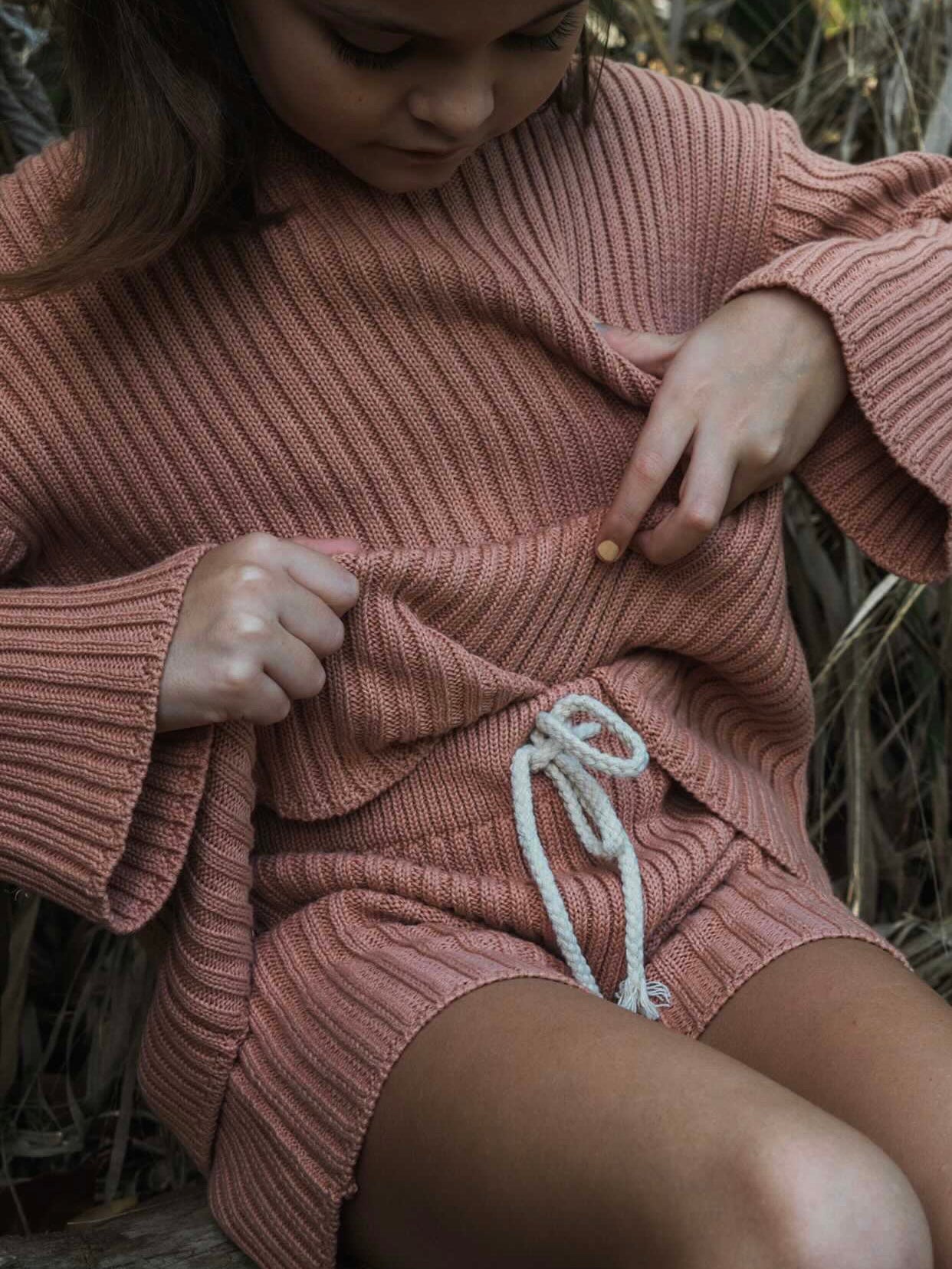 Knit Set / Dark Rose