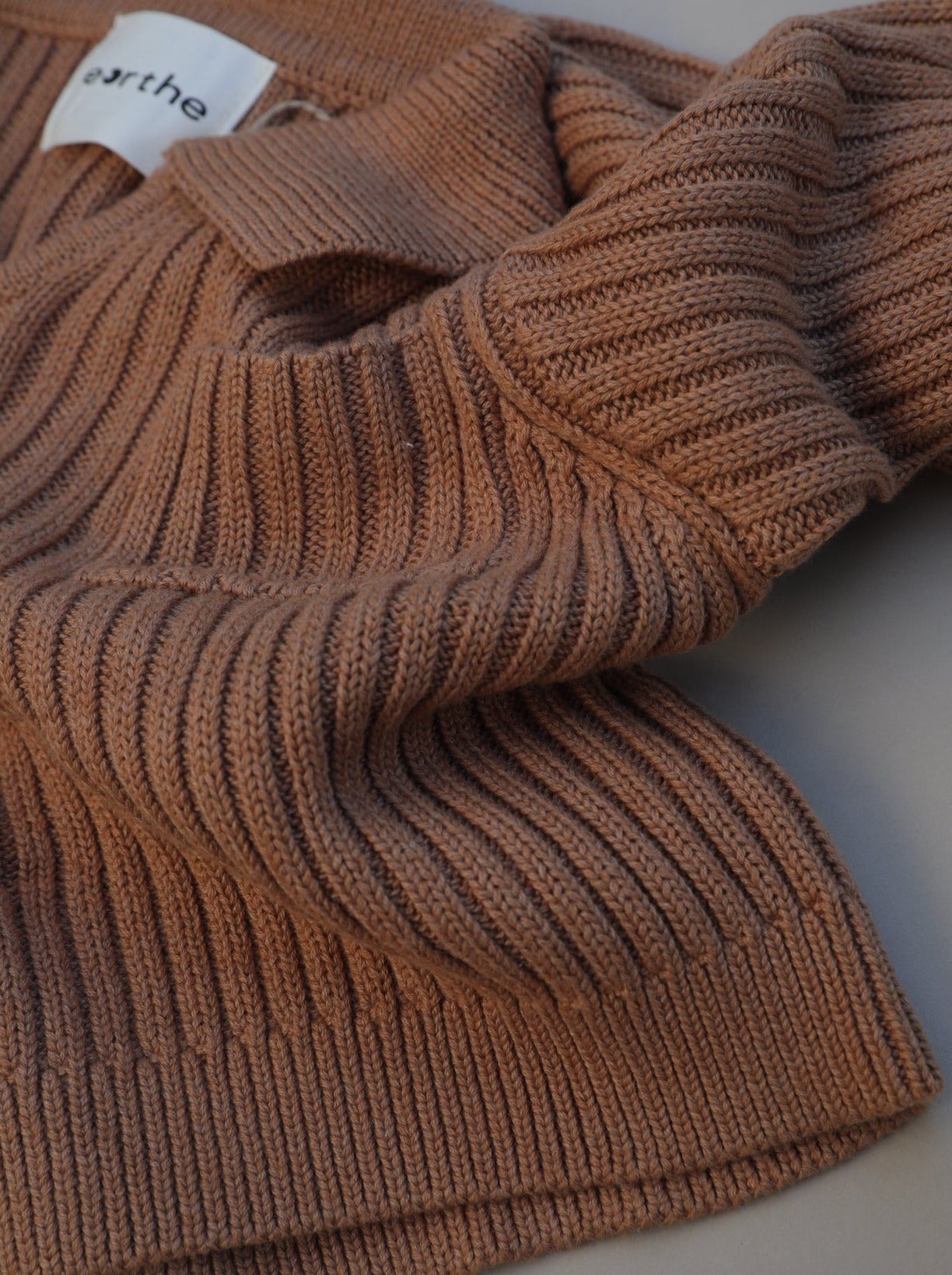 Oversized Collar Knit Sweater / Copper