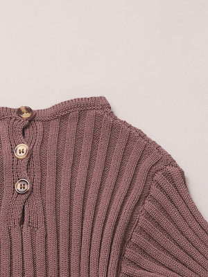 Relaxed Knit Bodysuit / Taupe