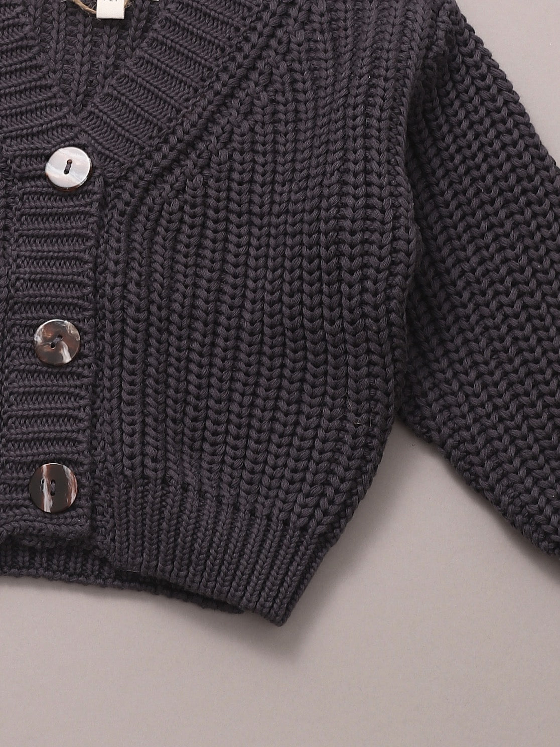 Chunky Knit Cardigan / Stone