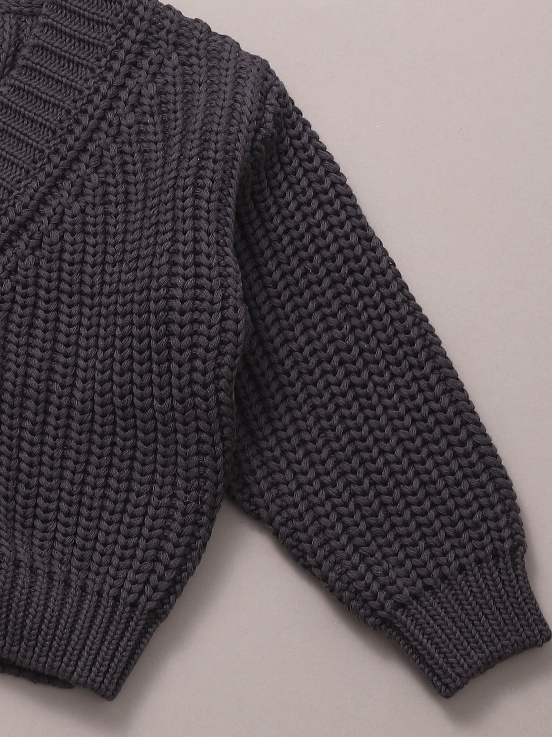 Chunky Knit Cardigan / Stone