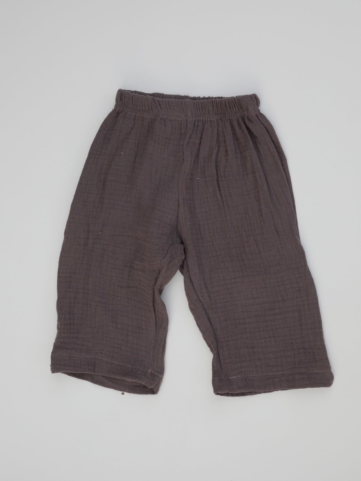 Relaxed Buttoned Muslin Set / Chocolate