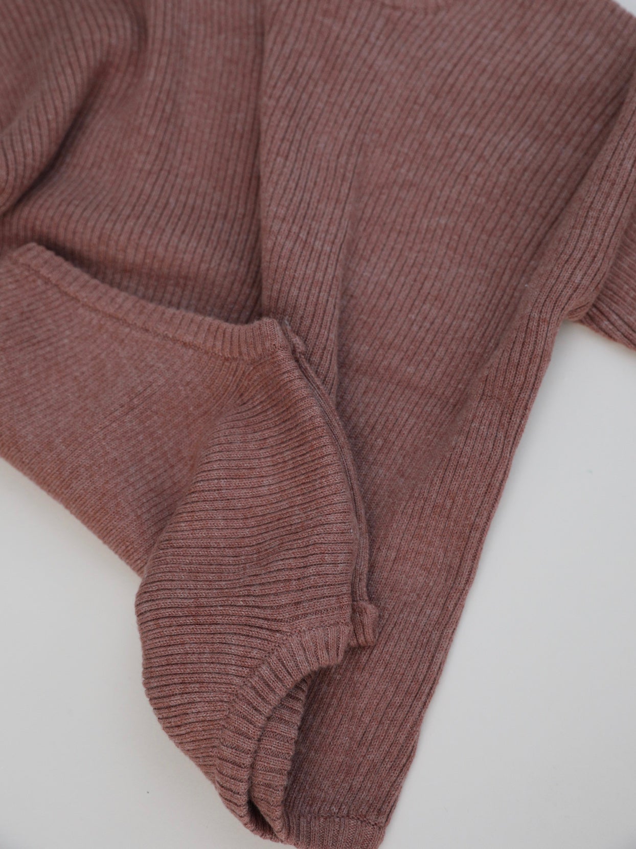 Oversized Knit Romper / Redwood