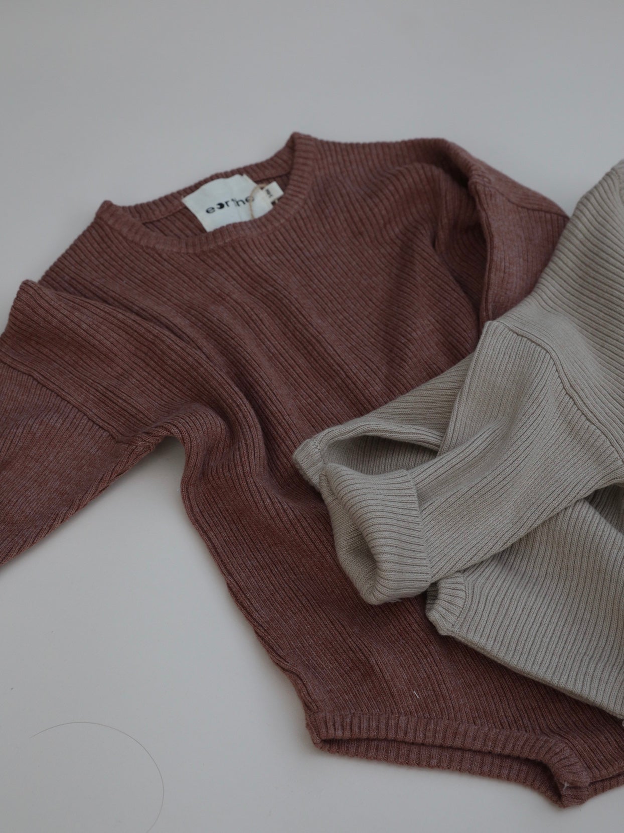 Oversized Knit Romper / Redwood